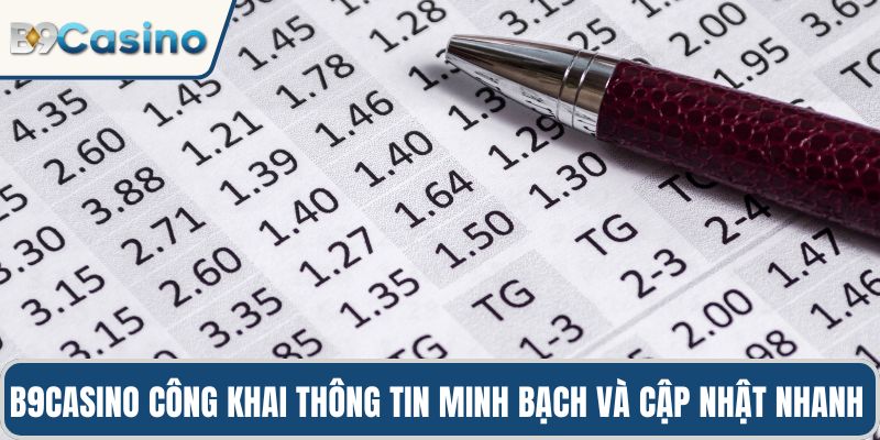 Kèo Đồng Banh B9casino Hướng Dẫn Chiến Lược Hiệu Quả 3 B9casino công khai thông tin minh bạch và cập nhật nhanh