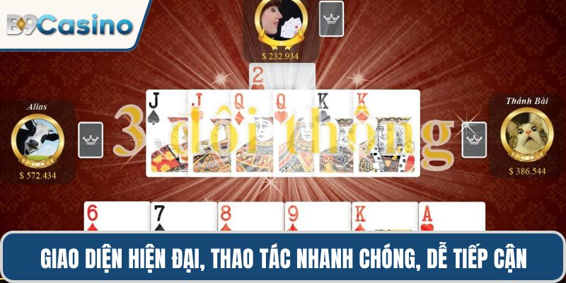 Tiến Lên Miền Nam B9casino Chơi Đổi Thưởng, Cơ Hội Thắng Cao 1 Giao diện hiện đại, thao tác nhanh chóng, dễ tiếp cận